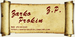 Žarko Prokin vizit kartica
